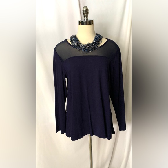 Brand New Alluring Midnight Blue Top/Blouse from Red Coral - Picture 4 of 6
